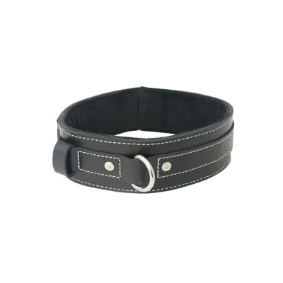 Sportsheets Edge Lined Leather Collar Black