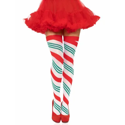 Holiday Ribbon Thigh High Swirl