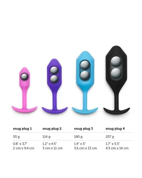 B-vibe Snug Plug 4 - Black - 5.2 Inch