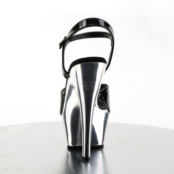 6 inches Heel, 1 3/4 inches Chrome Plated PF Ankle Strap Sandal — image 4 of 4