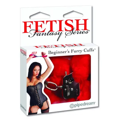 Fetish Fantasy Series Beginner s Furry Cuffs Red