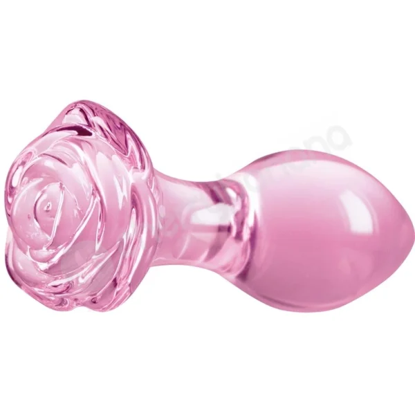 Crystal Rose Pink Glass 2.8" Butt Plug