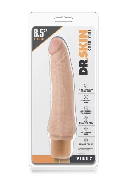 Dr. Skin Cock Vibe 7 Vibrating Cock 8.5 Inches