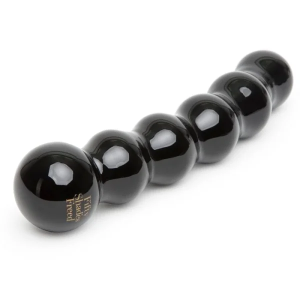 Fifty Shades Freed Its Divine Glass Beaded Dildo Black
