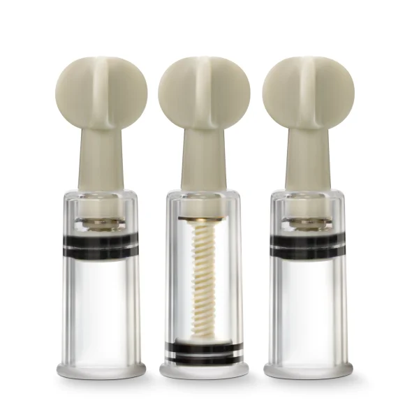 Temptasia Clit And Nipple Twist Suckers Set of 3 Clear