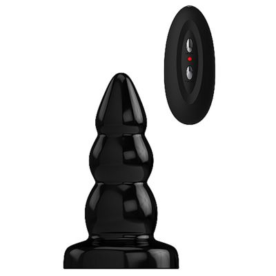 Bottomline 5 Buttplug Rubber Black Vibrating Model 6