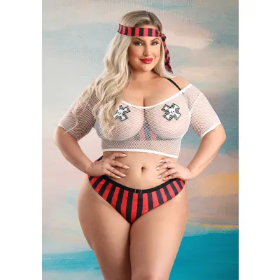Treasured Pirate Costume Set Plus Size