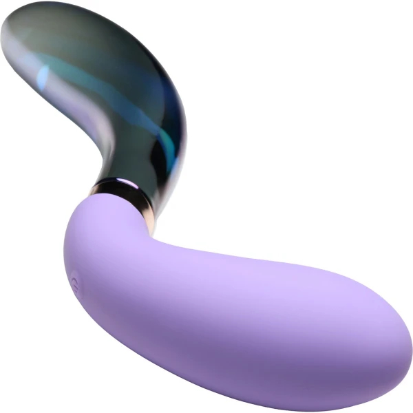 Prisms Pari Dual Ended Wavy Silicone and Glass Vibe