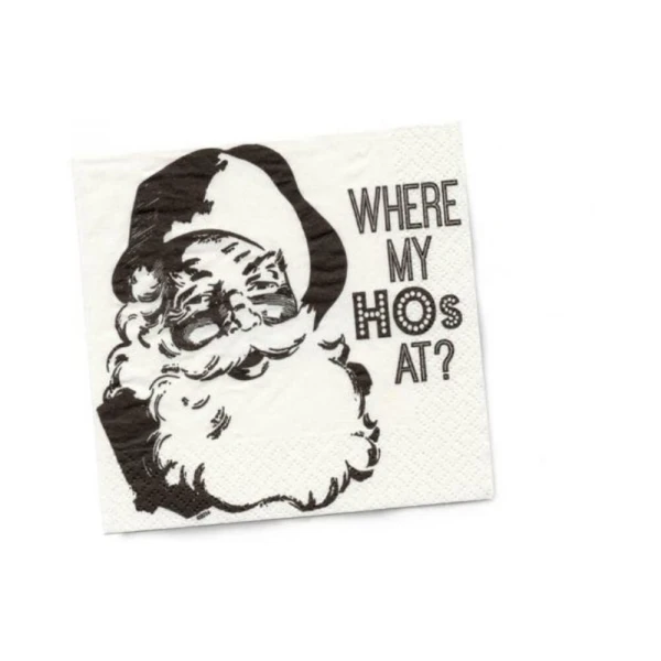 Games & Novelty: Twisted Wares Where My Hos At? Napkins 20-pack