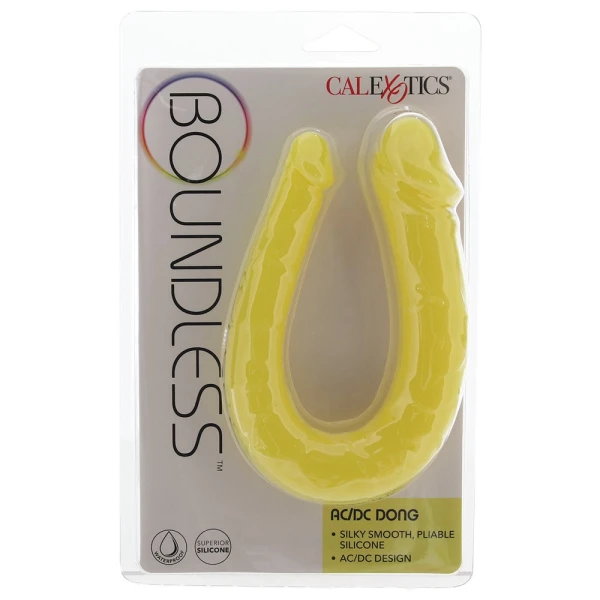 Boundless AC/DC Dong Silicone Double Dildo By CalExotics - Yellow