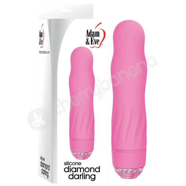 Adam & Eve Pink Silicone Diamond Darling Vibrator