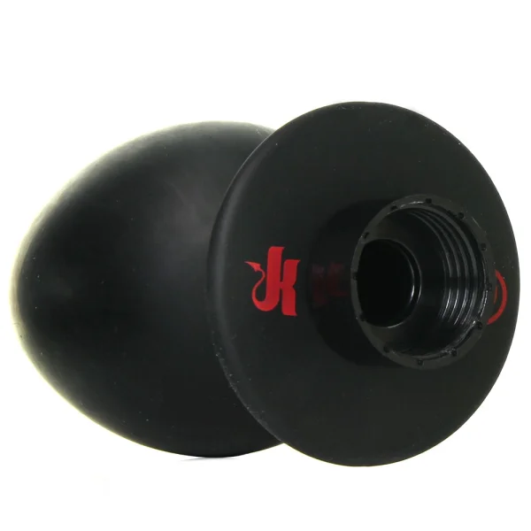 Kink Flow Silicone Anal Douche Accessory Full Flush Out - Black