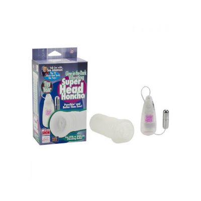 Sue Johanson Glow in the dark Vibrating Super Head Honcho White