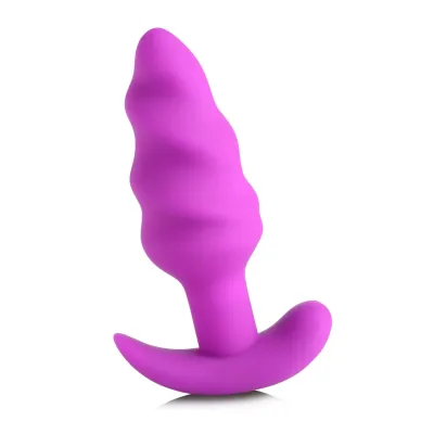 21x Silicone Swirl Plug With Remote Purple