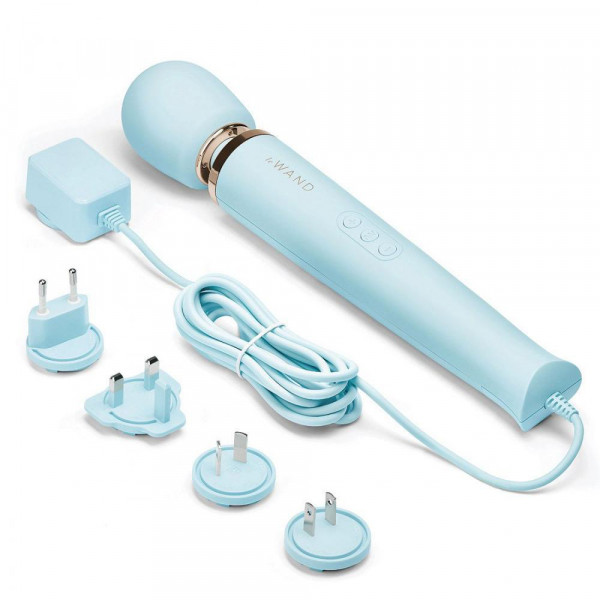 Le Wand Powerful Plug-in Vibrating Massager Sky Blue