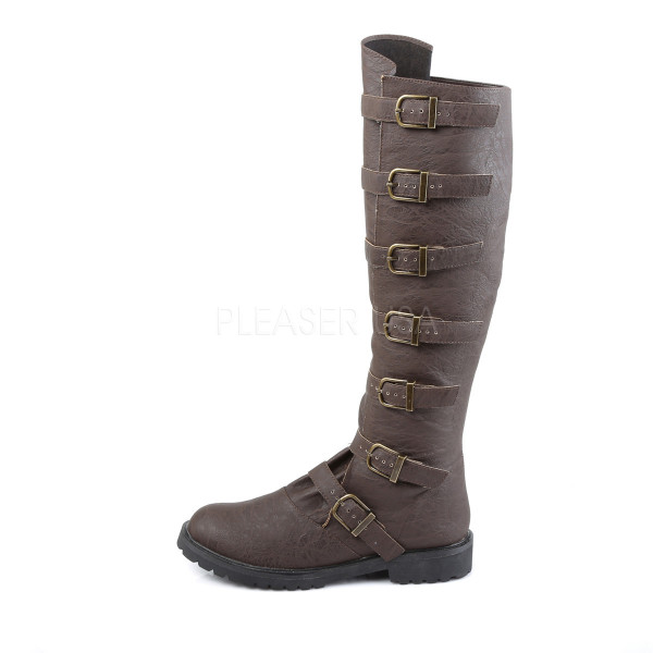 1 1/2 inches Heel Men\'s Pull-on Multi-Buckled Strap Knee High Boot — image 7 of 8