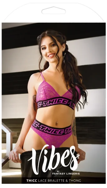 Fantasy Lingerie "THICC" Banded Lace Bra Set