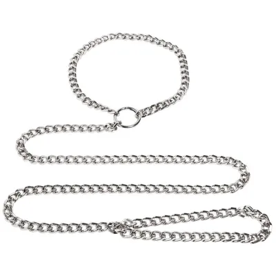 Torment Owned Metal Chain O Ring Collar Leash