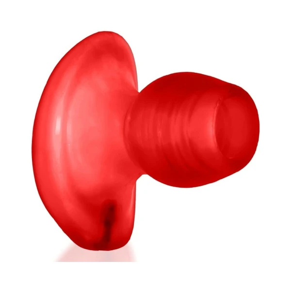 Butt Plugs:  Oxballs Glowhole-1 Hollow Buttplug With Led Insert Small Red Morph