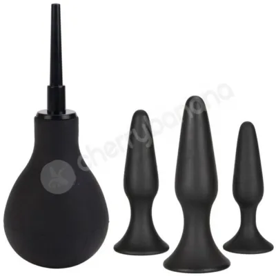 Ultimate Anal Kit With 3 Graduated Butt Plugs Anal Enema Bulb
