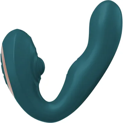 Tracy s Dog Cobra 3 In 1 Silicone A Spot Vibrator With G Spot Tapping Clitoral Pulsing Green