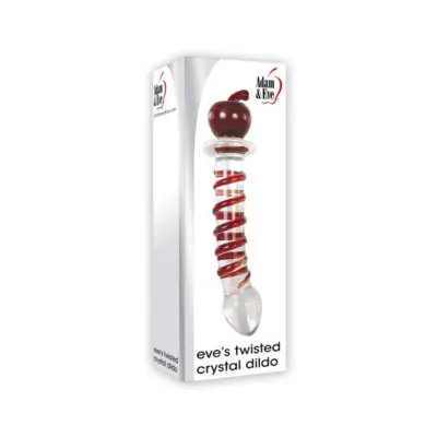 A e Eve s Twisted Crystal Glass Dildo Red