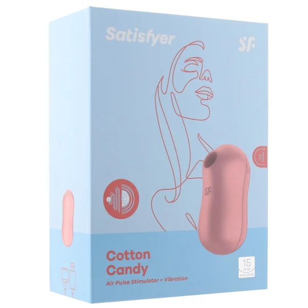 Satisfyer Cotton Candy Pressure Wave Rechargeable Waterproof Clitoral Stimulator - Lilac