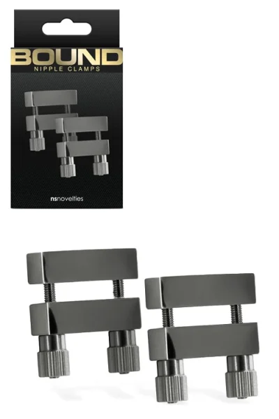 nsnovelties Bound Double Screw Gunmetal Nipple Clamps