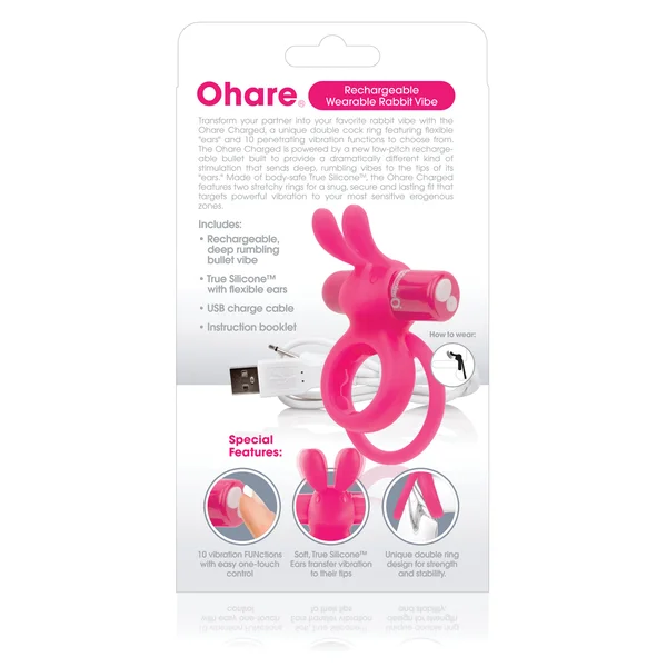 Charged Ohare Rechargeable Rabbit Vibe - Pink — image 14 of 14