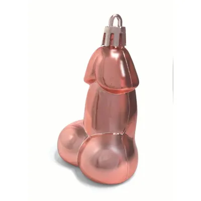 Glitterati Penis Party Ornaments 8 Pcs Rose Gold