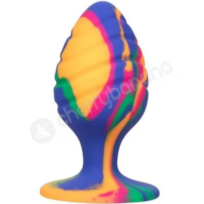 Calexotics Cheeky Large Swirl Tie dye 3 Silicone Butt Plug