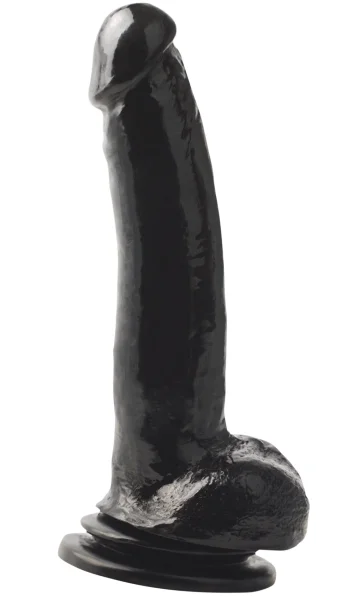 Basix Rubber Works 9 Inch Suction Cup Dong - Black