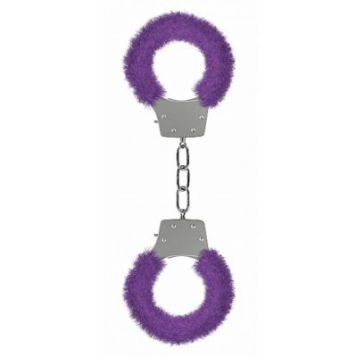 Pleasure Handcuffs Furry Purple Purple