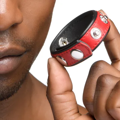 Strict Cock Gear Leather Snap Cock Ring