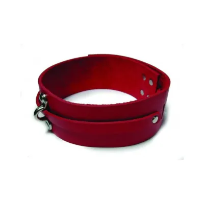 KL Bondage Basics Leather Collar Red