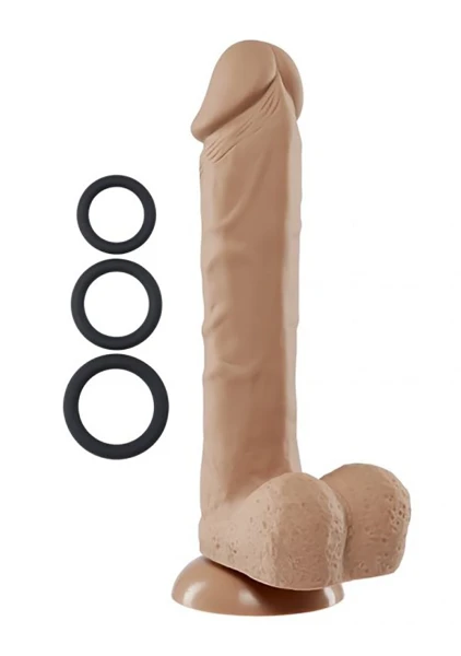 Cloud 9 Pro Sensual Premium Silicone 9 Inch Suction Cup Dildo - Caramel