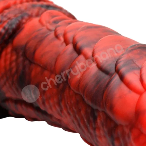 Creature Cocks Fire Dragon Red Scaly Silicone Fantasy Dildo