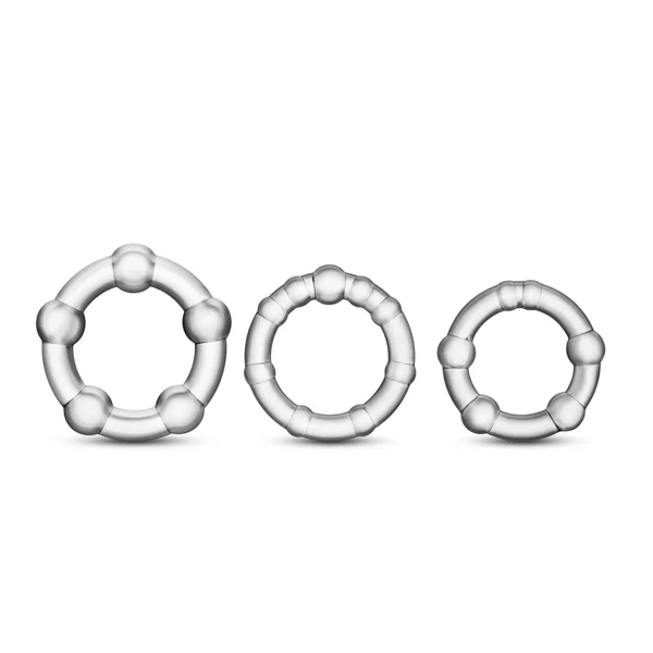 Stay Hard Beaded Cockrings - 3 Pack - Clear — image 13 of 15