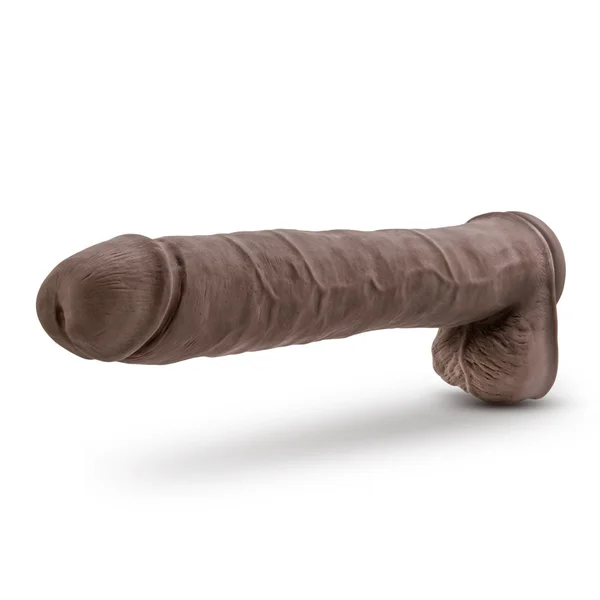 Au Naturel - Daddy - 14 Inch Sensa Feel Dual  Density Dildo - Chocolate — image 6 of 9