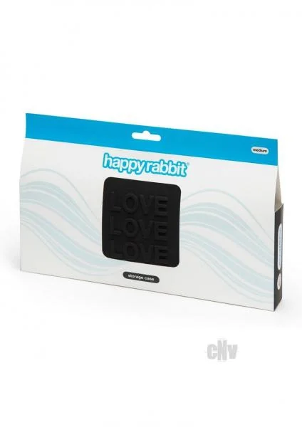 Happy Rabbit LOVE Medium Silicone Zip Storage Case 