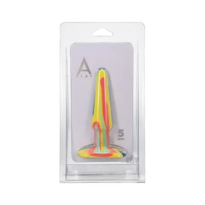 Butt Plugs A play Groovy 5 In Silicone Anal Plug Sunrise
