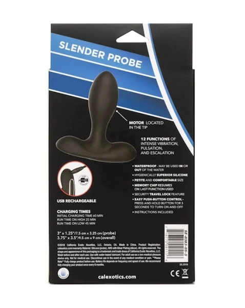 Eclipse Slender Probe - Black - 3.75 Inch