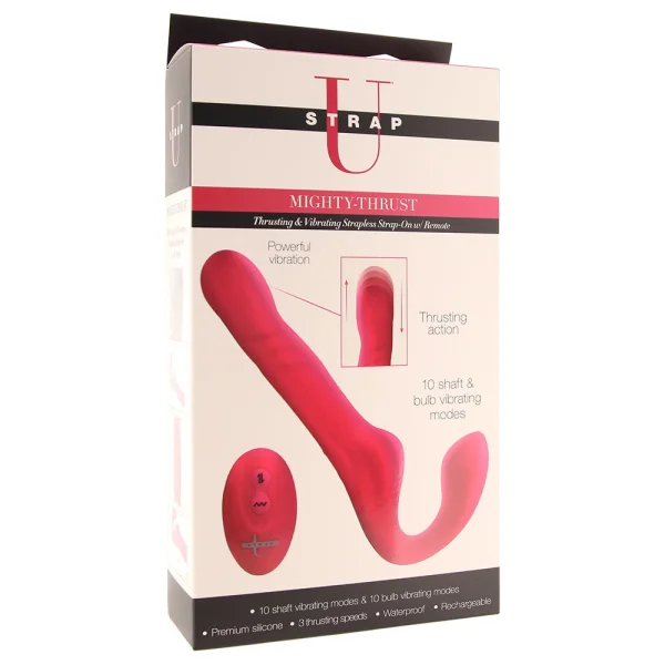 Wireless Mighty-Thrust Strapless Strap-On with Remote Control