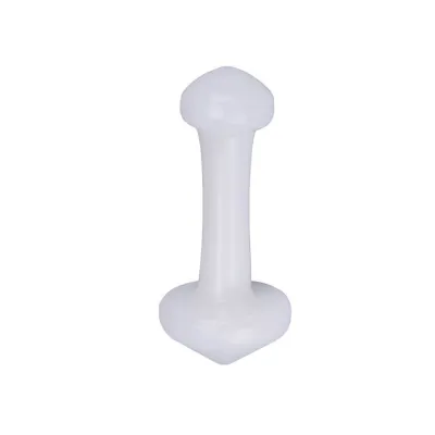 Spinning White Glass Butt Plug White 7 4 Inch