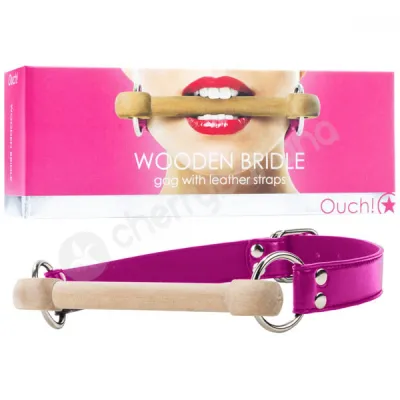 Ouch Pink Wooden Bridle Gag
