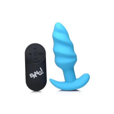 21x Silicone Swirl Plug With Remote Blue