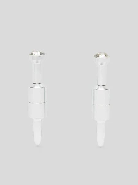 Ouch! Magnetic Silver Diamond Pin Nipple Clamps