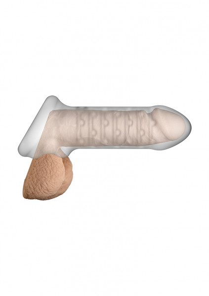 Extender with Ball Strap - Thin - Frost Penis Sleeve