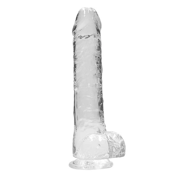 RealRock 9-inch Crystal Clear Dildo with Balls