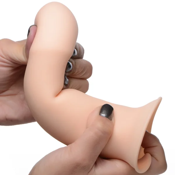 Squeeze-It Squeezable Thick Suction Cup Dildo - Vanilla